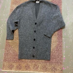 Isabel Etoile Marant Cozy Wool Charcoal Button-Up Cardigan